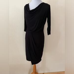 Sanctuary Black Dasha Draped Jersey Dress NEW SMALL